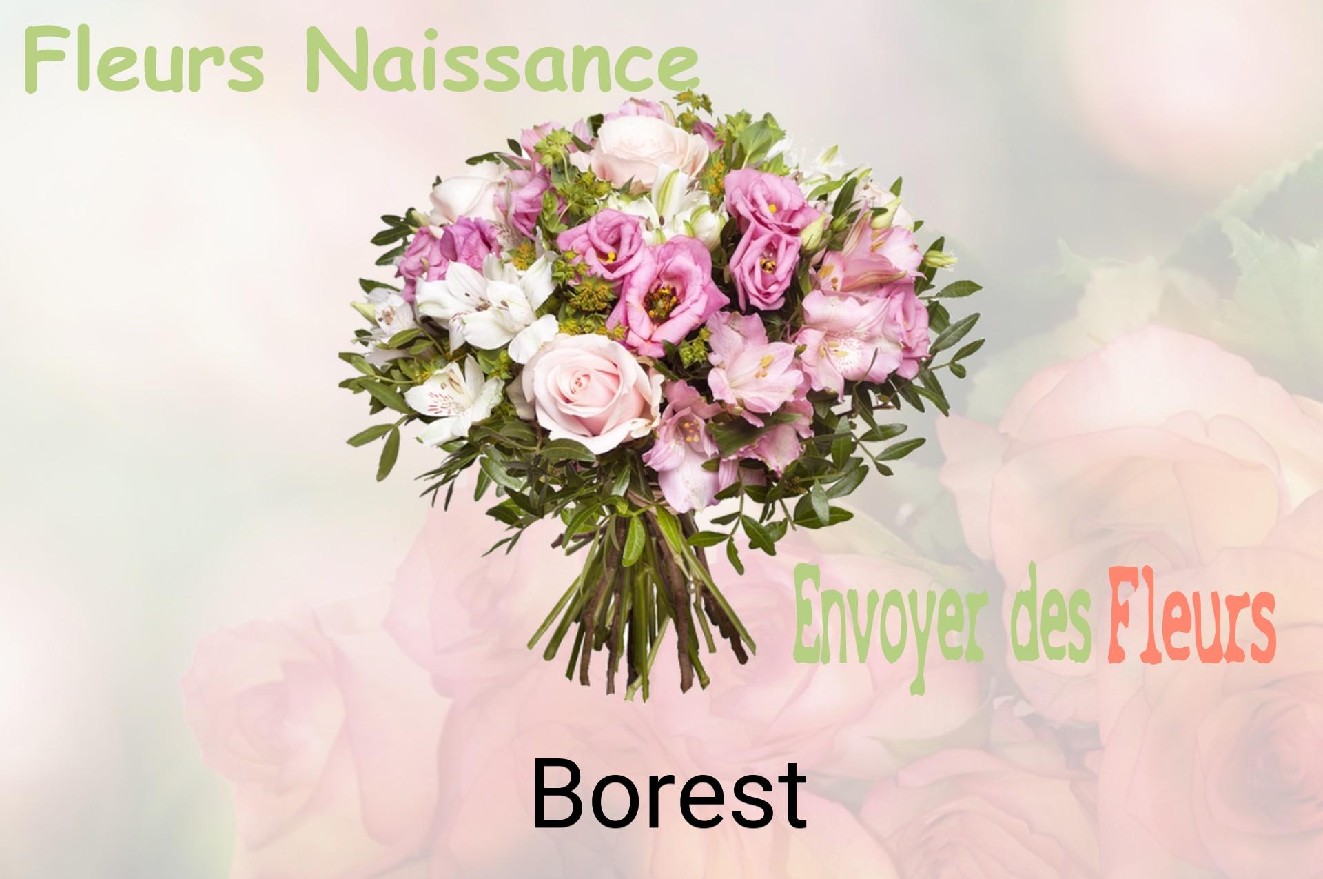 Bouquet de fleurs de naissance livré à Borest